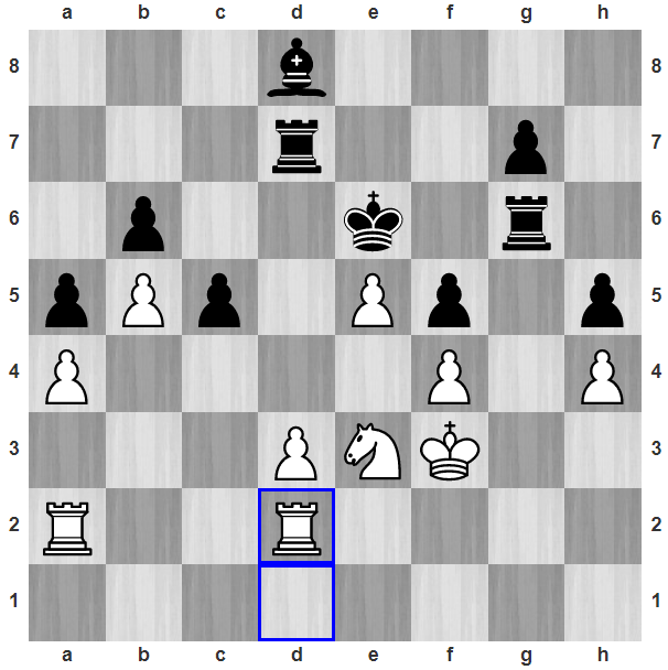 Rdd2 là nước cờ khó hiểu của Đinh. Vương tính đáng lẽ Trắng phải đi 40.d4. Nhưng Vương nói rằng anh không thể tính toán hết các khả năng của biến này, vì thời gian eo hẹp. Máy tính đánh giá d4 là nước cờ duy nhất cứu được Trắng.