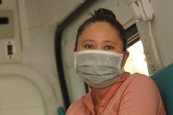 Chị Trương Nguyễn Thanh Thùy, 37 tuổi, nhiễm bệnh từ bà chủ Đặng Thị Lynh Trang. Ảnh: Việt Quốc