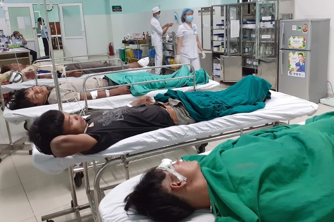 Nạn nhân tại bệnh viện.