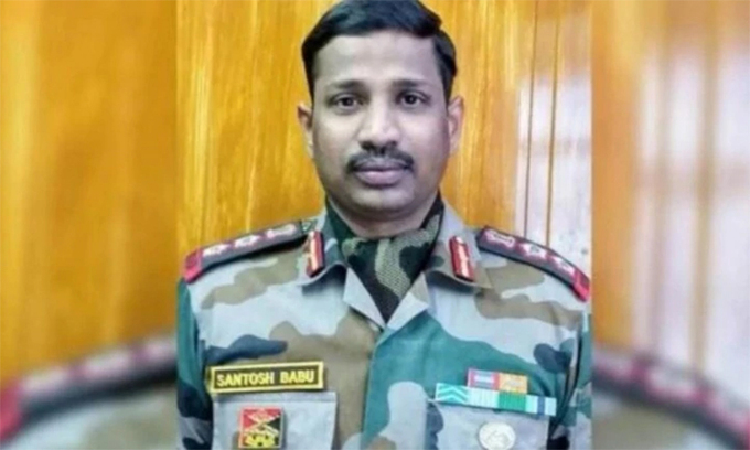 Đại tá Bikkumalla Santosh Babu, chỉ huy tiển đoàn Bihar 16, thiệt mạng trong vụ ẩu đả đêm 15/6 ở biên giới Ấn-Trung. Ảnh: ANI.