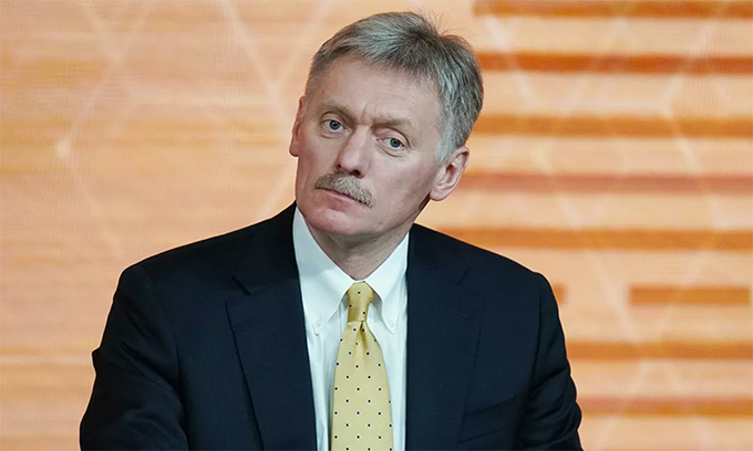 Phát ngôn viên Điện Kremlin Dmitry Peskov trong buổi trả lời báo chí thường niên của Tổng thống Vladimir Putin tại Moskva, Nga, tháng 12/2019. Ảnh: RIA Novosti.