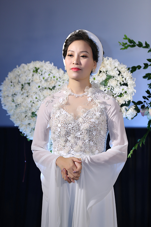 Sao Mai Huyền Trang tại buổi họp báo hôm 19/7.