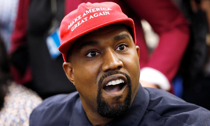 Kanye West tại cuộc gặp với Tổng thống Mỹ Donald Trump ở Nhà Trắng năm 2018. Ảnh: Reuters.