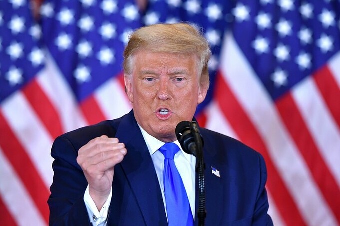 Tổng thống Mỹ Trump tại Nhà Trắng ngày 4/11. Ảnh: AFP.