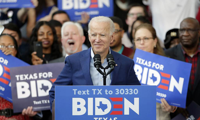 Joe Biden phát biểu tại sự kiện vận động tranh cử ở Houston, bang Texas hồi tháng 3. Ảnh: AP.