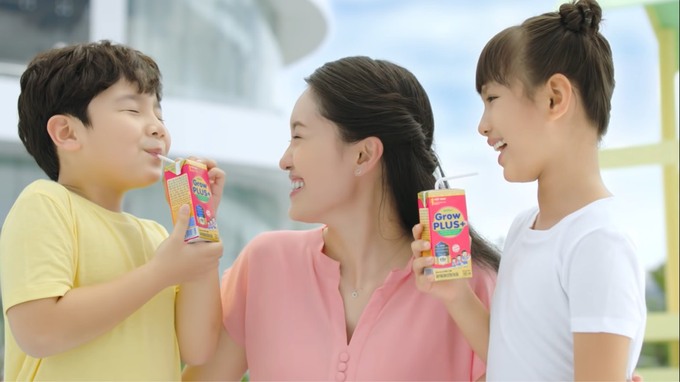 Nutifood GrowPLUS+, nhãn hiệu sữa trẻ em số một Việt Nam được 93,4% các bà mẹ Việt tin dùng. Ảnh: Nutifood.
