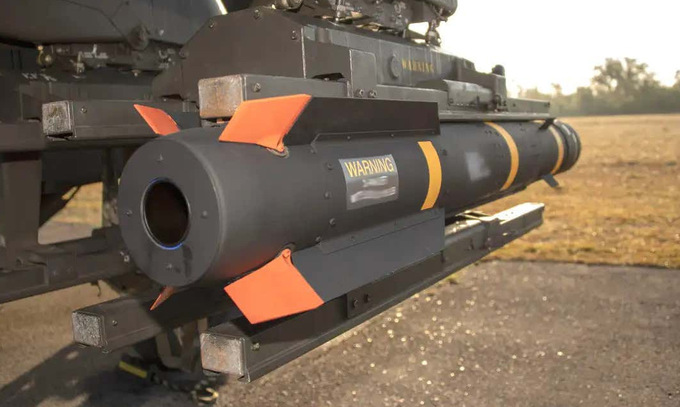 Tên lửa AGM-179A trong đợt thử nghiệm củal ục quân Mỹ năm 2019. Ảnh: US Army.