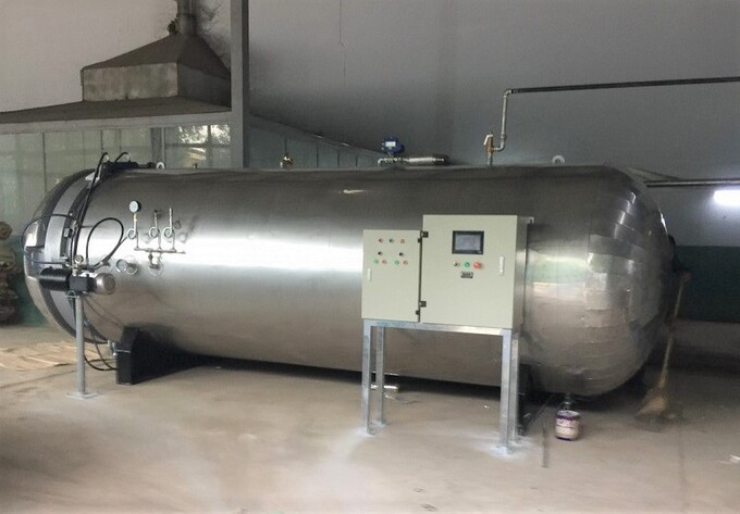 Hệ thống được vận hành với năng suất đạt 4 tấn/ngày. Ảnh: Nhóm nghiên cứu.