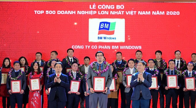 BM Windows nằm trong danh sách 500 doanh nghiệp tư nhân lớn nhất Việt Nam (VNR500) năm 2019 và tiếp tục thăng hạng trong năm 2020. Ảnh: BM Windows.