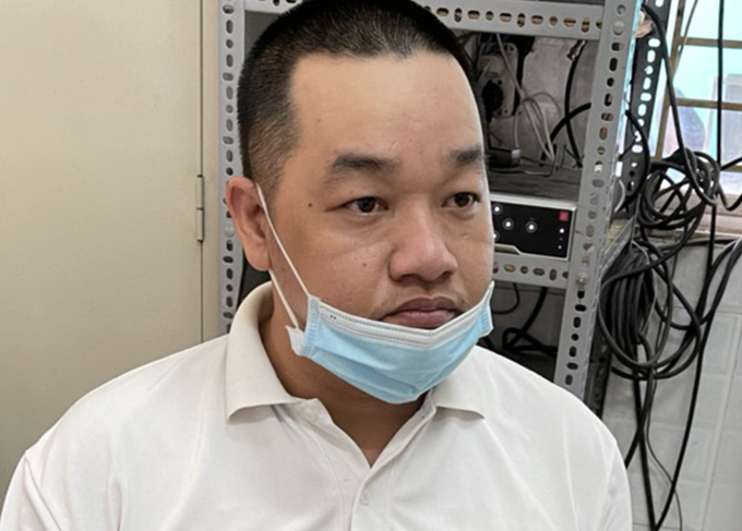 Hà Đình Khương bị bắt sáng nay. Ảnh: Quốc Thắng.
