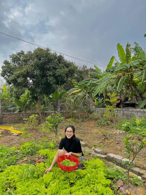 Những ngày Tết vừa qua, hoa hậu Đỗ Thị Hà đã trở về quê nhà Thanh Hóa để ăn Tết cùng gia đình. Cũng như bao người con khác, nàng hậu cũng làm việc nhà, diện đồ giản dị khi ra chăm vườn nhà, thu hoạch rau cho bữa cơm.