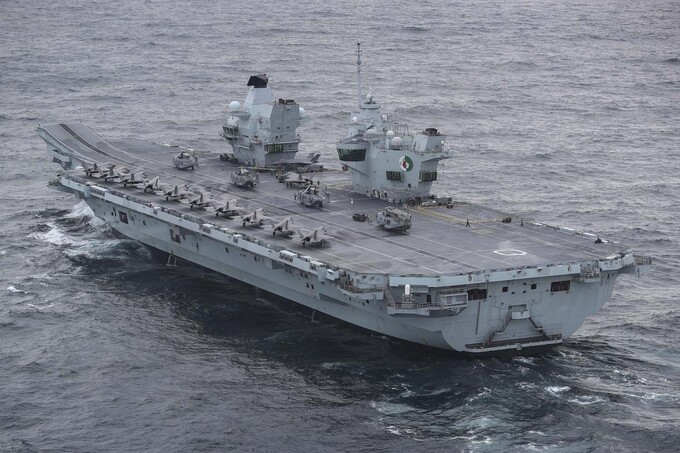Tàu sân bay HMS Queen Elizabeth trong cuộc diễn tập ở Biển Bắc tháng 10/2020. Ảnh: Royal Navy.
