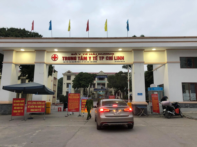 Bệnh viện dã chiến số một đặt tại Trung tâm Y tế Chí Linh, Hải Dương. Ảnh: bác sĩ cung cấp.