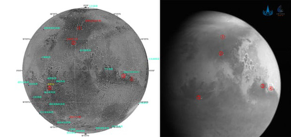 Tàu thăm dò Trung Quốc gửi về hình ảnh đầu tiên của sao Hỏa - Ảnh 1.