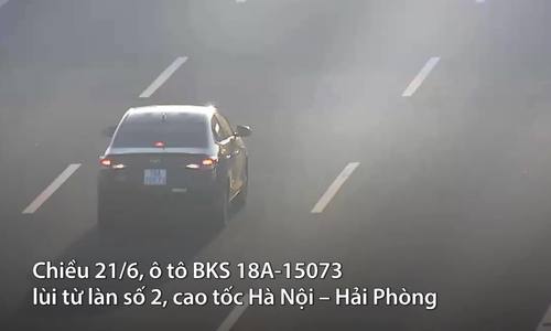 Lùi xe trên cao tốc Hà Nội – Hải Phòng